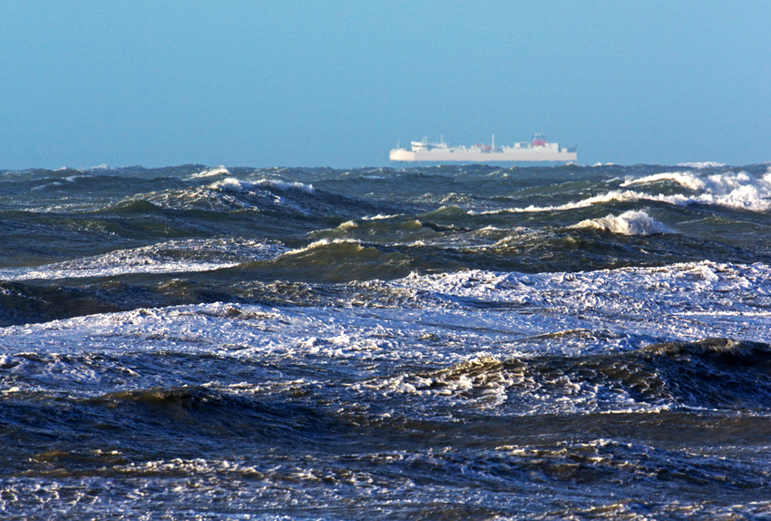 Blaue Stunde am Strand