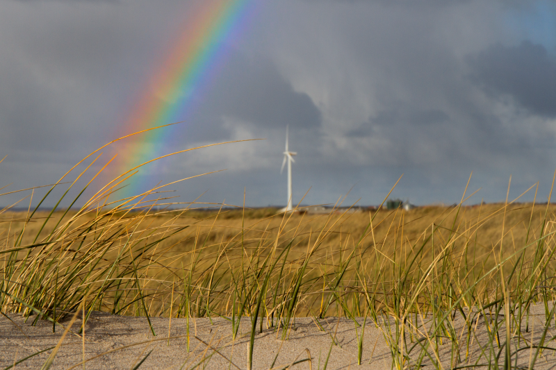 Regenbogen am Strand